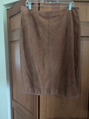 DoncasterbBrown Suede Pencil Skirt